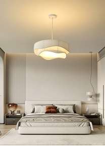 Lustre moderne minimaliste LED blanc froid 3500K avec couvercle en acrylique, plafonnier à montage en surface pour salon, IP44 - Product Image 1