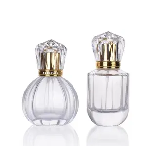 高品质透明玻璃香水瓶20毫升豪华香水瓶30毫升玻璃包装南瓜瓶