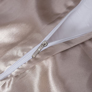 Ensemble de literie d'été coréen de style moderne personnalisé 2024, taille super king, satin de soie camel, vente chaude - Product Image 5