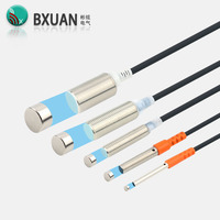 Sensor Proximitas Magnetik Mini Deteksi Jarak Jauh untuk Pintu Jendela, BXUAN DR2-GM5-N1 NPN NO 2mm, Deteksi 12-24VDC, Kuningan Berlapis Nikel