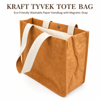 Sac fourre-tout Tyvek personnalisé, imperméable, léger, réutilisable, avec doublure en coton, plusieurs poches, fermeture à glissière, pour un usage quotidien