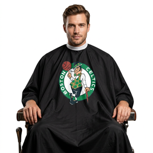 Capa de Barbero Personalizada de Diseño, Ecológica, Duradera, Cómoda, Reciclable, con Cuello Ajustable, Impermeable, de Poliéster, Elegante - Product Image 1