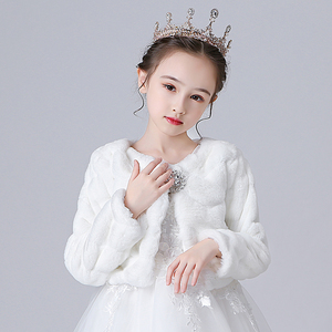 Veste d'hiver pour bébé fille Mode Grand Col en Fourrure Douce Chaude Epaisse Fausse Fourrure Mignonne Châle Enfants Manteau Pour Nouveau-Né Vêtements - Product Image 6