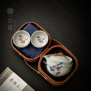 Quick Cup Travel <b>Tea</b> Set Portable Bag Outdoor Camping Car <b>Tea</b> <b>Maker</b> Glass Handheld Kettle One Kettle Two Cups - Product Image 2