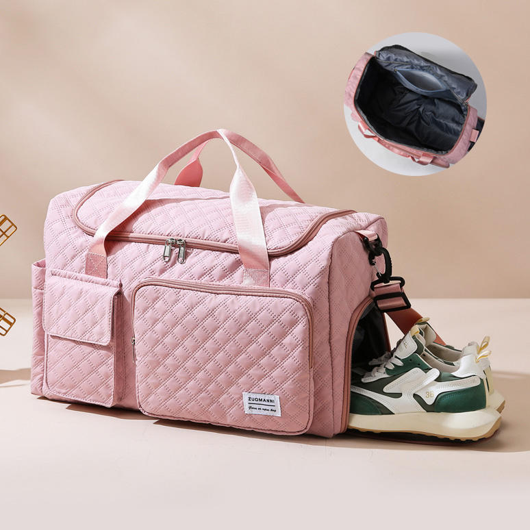 Factory Direct Large Capacity Weekender Duffel Travel Bag Waterproof Dry Wet Separation Zipper Fashionable Shoes Compartment