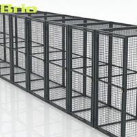 BRIO Armoire en treillis métallique en acier 1219x1829x1905mm, antivol, écologique, pour la sécurité des équipements et des objets de valeur en usine, avec clôture de sécurité