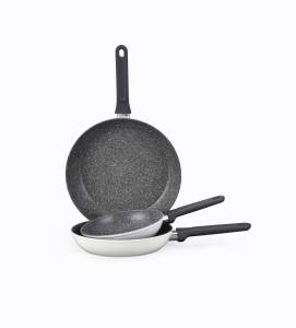 Sartén antiadherente blanca con revestimiento de mármol moderno para Hotel y restaurante para Chef Griddle Material metálico