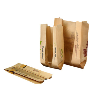 <b>Paper</b> Bag Food Grade Kraft <b>Paper</b> for Bakery Bread Packaging Pizza Milk Without Handles for Jelly Salad Promotion - Product Image 2