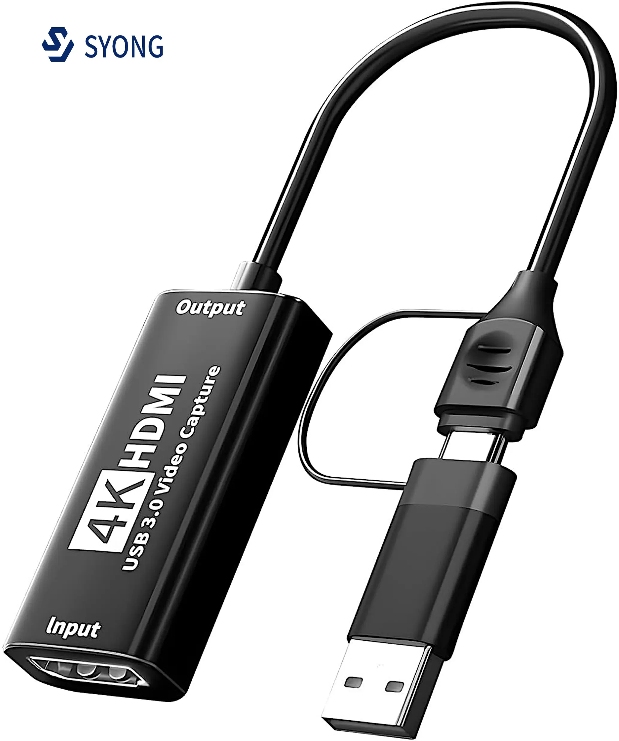 SY enfichable HDMI jeu de cartes de capture vidéo HD60 S Type C USB 3.0/2.0 double USB2.0 PC HD DVI