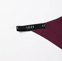 Tangas et Strings Sans Couture en Soie Glacée à Logo Lettre pour Femme, Culottes Bikini Sexy et Thongs Grande Taille