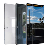 Porte Pivotante d'Entrée Principale en Acier Inoxydable, Antivol et Antibalistique, Design Américain Moderne, Fournisseur Chinois de Premier Plan pour Résidences