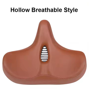 <span class=keywords><strong>Selle</strong></span> <span class=keywords><strong>de</strong></span> vélo en cuir noir et marron, confortable, design simple, respirante, ventilée, épaissie et élargie – Meilleure vente - Product Image 5