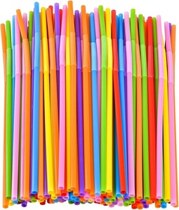 Pajitas Desechables de Poliuretano Coloridas, Flexibles y Curvadas para Bebidas, Ideales para Fiestas, Café y Jugos - Product Image 3