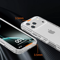 Coque de téléphone antichoc transparente intégrale 360° pour iPhone 17 Pro Max, coque de protection robuste pour iPhone 18 17 16 15 14
