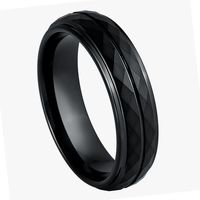 Simplement Hommes 8mm Noir Rose Plaqué Or Carbure De Tungstène De Base Bijoux Personnalisé Hommes Anneaux Anneaux De Mariage Anneaux De Mode