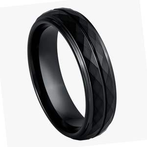 Simplemente hombres 8mm negro Rosa chapado en oro carburo de tungsteno joyería básica de tungsteno anillos personalizados para hombres anillos de boda anillos de moda - Product Image 3