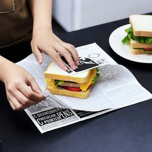 กระดาษห่ออาหารเคลือบกันน้ำ กันไขมัน สำหรับขายส่ง พิมพ์ลายตามสั่ง สำหรับบรรจุภัณฑ์เค้ก ขนมปัง แซนวิช - Product Image 3