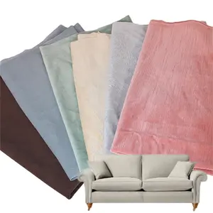 Custom Colourful Upholstery Home Textile 100% Burnout Velvet Polyester Sofa Fabric