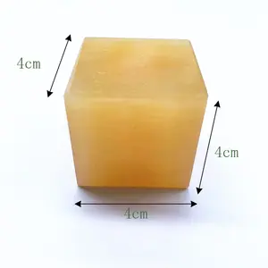 Wholesale bulk crystal crafts fengshui healing stone natural carving yellow jade cube