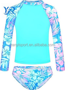 Yanyi 2025, traje de baño de verano para niñas, nueva falda bóxer de manga larga, pantalones cortos de Bikini para deportes de playa - Product Image 2