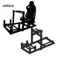 Cabina de Simulación de Carreras Plegable de Fábrica, Aleación de Aluminio 4080, Asiento de Simulador de Carreras Deportivo para Juegos de Carreras de PC y PS
