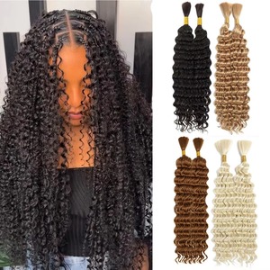 Cabello trenzado africano 22 pulgadas cabello trenzado de onda profunda sintética extensiones rizadas africanas - Product Image 6