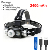 Asafee T172 Lampu Kepala LED RGB Sensor Gerak Sumber Cahaya Ganda Tipe C Dapat Diisi Ulang untuk Berkemah Memancing Bekerja