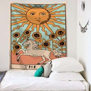 Mandala <span class=keywords><strong>Tarot</strong></span> Tapestry Wandkleed Maanfase Veranderende Wandtapijten Slaapkamer Decor Bedsprei Dekbedhoes Zon Maan Wanddecoratie - Product Image 2