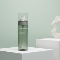 Flacon pulvérisateur à brume ultra fine en PET pour emballage cosmétique avec pompe PP et logo personnalisé
