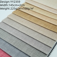 Nouveau design, échantillon gratuit, tissu jacquard 100 % polyester imprimé sur mesure, velours rayé imperméable pour canapé