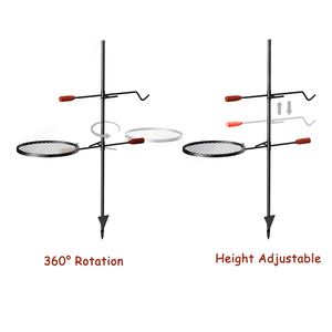 Parrilla Giratoria 360° Resistente para Fogatas, Rejilla Ajustable en Altura para Fogatas, Parrilla para Asar al Aire Libre <span class=keywords><strong>con</strong></span> Bolsa <span class=keywords><strong>de</strong></span> Transporte - Product Image 5
