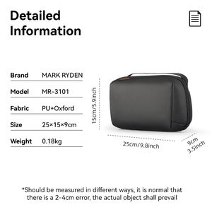 Trousse de Toilette Homme Mark Ryden, Vente Directe Usine, Grande Capacité, Sac de Rangement Brosses, Portable, Imperméable, pour Fitness et Voyage L_MR3101-B - Product Image 3