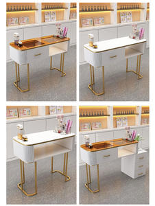 Muebles de Diseño Moderno para Salón de Uñas, Sillas de Manicura de Madera, Mesas de Manicura, <span class=keywords><strong>Mesa</strong></span> de Uñas al por Mayor para Salón de Belleza - Product Image 6