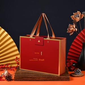 Custom Printed Waffle Gift <b>Box</b> for Nuts, Snacks & Festive <b>Treats</b> with Handle - Product Image 4