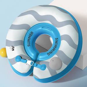 0-6 महीने के लिए नवजात स्वीमिंग गर्दन की अंगूठी-एंटी-रोलोवर डिजाइन, प्रेस-टू-फुला बेबी स्नान कॉलर - Product Image 1
