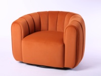 Fauteuils canapés de salon modernes, luxueux et uniques Chaises de canapé vintage en velours avec base en métal pour le salon