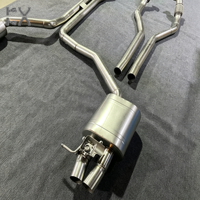 Échappement Audi S3 S4 S5 S6 S8 R8 B8 B9 avec commande de soupape et collecteur en acier inoxydable 1,5 mm finition lisse Garantie 3 ans