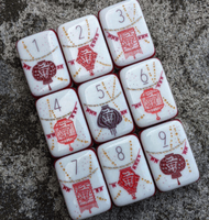 Tuiles de mahjong en acrylique personnalisées à 7 niveaux, motif « Walk With Me » sculpté, luxe, 160 pièces, mahjong américain
