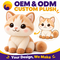 Fabricant de marionnettes en peluche personnalisées, poupées en peluche, design de logo personnalisé, marionnette de chat en peluche