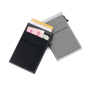 Mini Tarjetero Metálico con Bloqueo RFID, Porta Tarjetas de Crédito con Sistema Pop-up y Porta Dinero Autoadhesivo de Licra para Hombres y Mujeres - Product Image 2