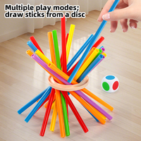 Jeu de tirage de bâtonnets HTL : Ne laissez pas tomber la balle ! Jeu de dés à couleurs assorties et planche d'équilibre pour enfants et fêtes