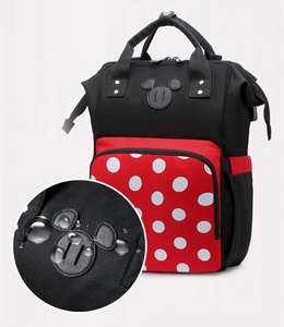Lequeen de dibujos animados <span class=keywords><strong>Mickey</strong></span> y Minnie bolsa de bebé cochecito impermeable popular de la lona bolsa de pañales de bebé - Product Image 3
