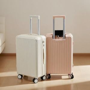 Valise légère personnalisée 20 pouces avec poche zippée, roulettes universelles, pour voyages d'affaires, unisexe, couleur unie - Product Image 2