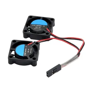 Ahududu <span class=keywords><strong>Pi</strong></span> 4B 3B + 3B için çift Fan modülü alüminyum kasa yedek Fan 25x25x7 cm özelleştirmek çin üretici - Product Image 2