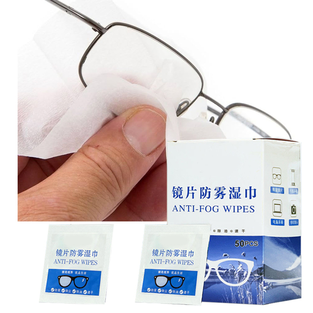 Hot Sale Strong Cleaning Factory Price Easy to Take Anti Fog Wipes Glasses Cleaning Wipes Lens Cleaning Wipes 50pcs