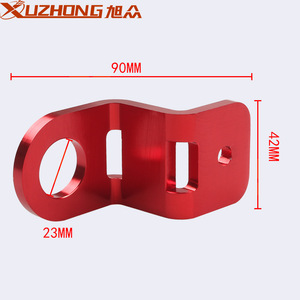 Xuzhong Radiator Mounting <b>Bracket</b> 90x42mm Red Universal Car Modification Part - Product Image 1