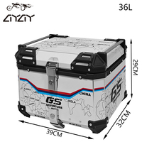 Boîte de rangement étanche pour moto 36L, nouvelle boîte de rangement pour moto, boîte de rangement en aluminium, bagages polyvalents