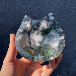 Tazón para Gatos de Ágata Musgosa de Alta Calidad al por Mayor, Estilo Bohemio, Tendencia de Moda para Decoración del Hogar, Regalos Originales, Piedra - Product Image 6