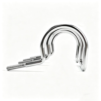 Boulon en U galvanisé à chaud robuste avec écrous, tige filetée, fixation industrielle pour colliers de serrage de tuyaux et applications d'ancrage