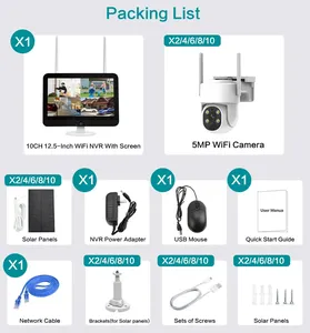 Produk sistem surya Nvr bertenaga Ptz <span class=keywords><strong>Ip</strong></span> Kit keamanan luar ruangan lampu Audio dua arah dan <span class=keywords><strong>2025</strong></span> rumah Kamera Cctv Wifi nirkabel